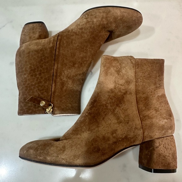 AGL Veta Brown Suede Booties Size 36.5 (US 6.5) New Without Box - Picture 9 of 11
